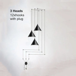 Suspension design moderne métal noir minimaliste