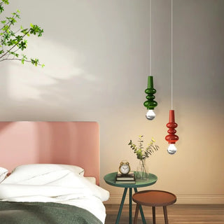 Suspension design moderne en verre coloré scandinave