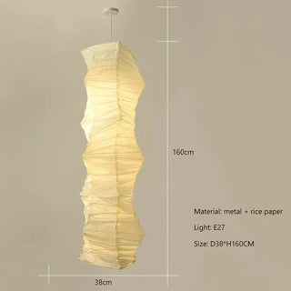 Suspension japonaise LED en papier de riz Wabi Sabi