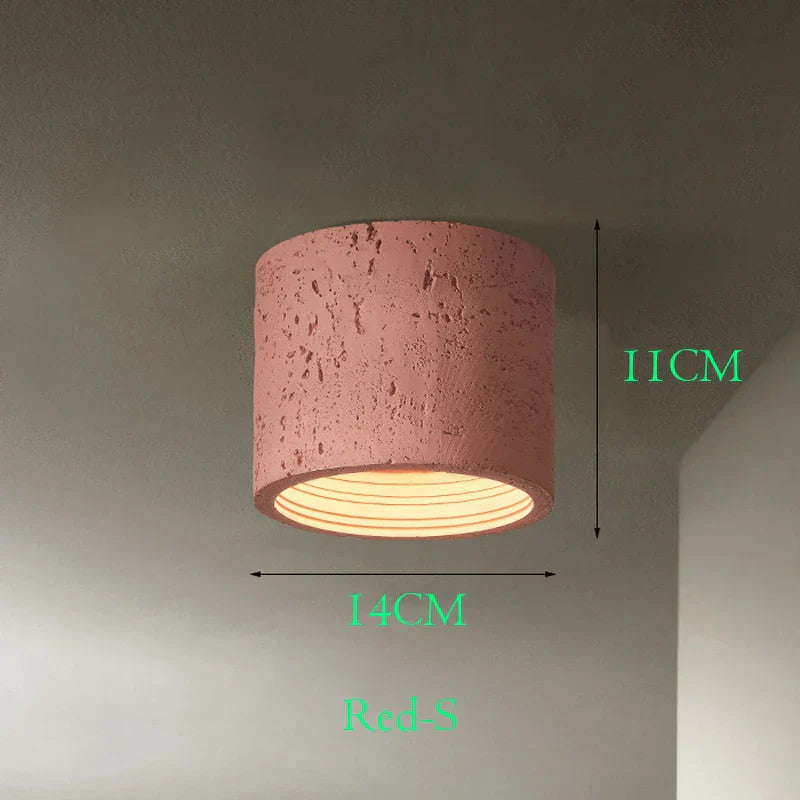 Suspension design minimaliste wabi-sabi en résine texturée