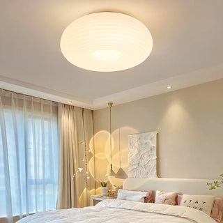 Suspension moderne verre blanc design nuage lumineux