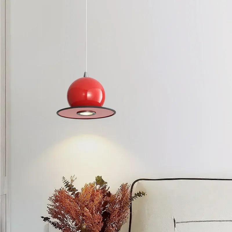 Suspension design moderne boule métal et verre blanc