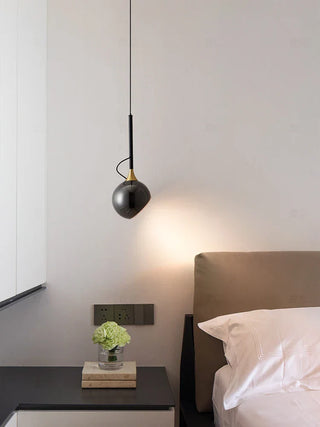 Suspension design minimaliste métal et verre sphérique