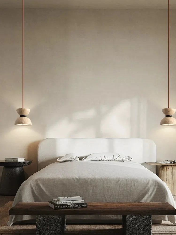 Suspension céramique moderne style japonais wabi-sabi