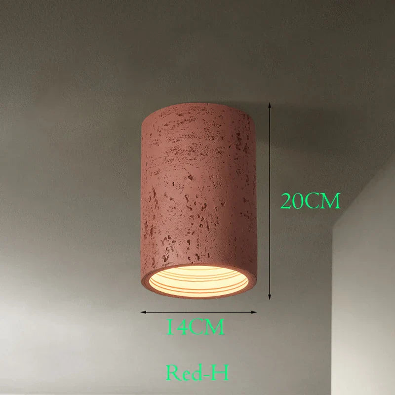 Suspension design minimaliste wabi-sabi en résine texturée