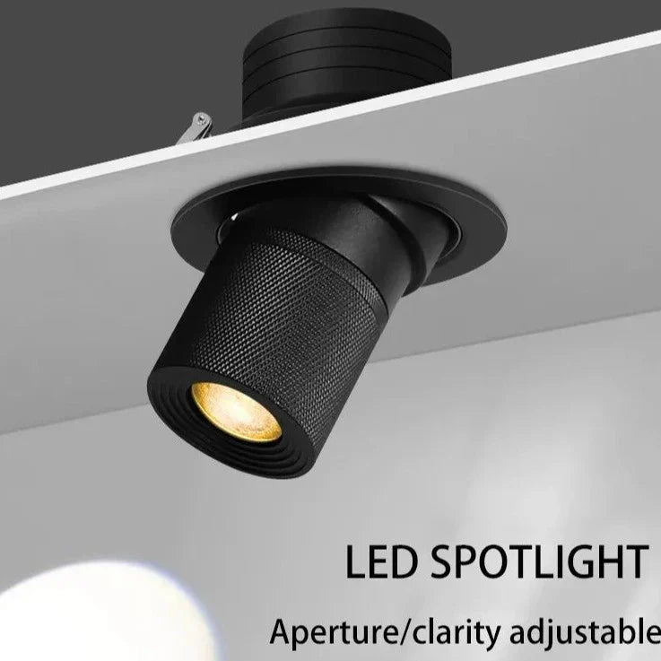 Spot LED encastrable design ajustable technologie COB