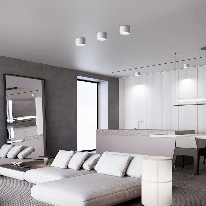 Plafonnier LED design moderne noir et blanc