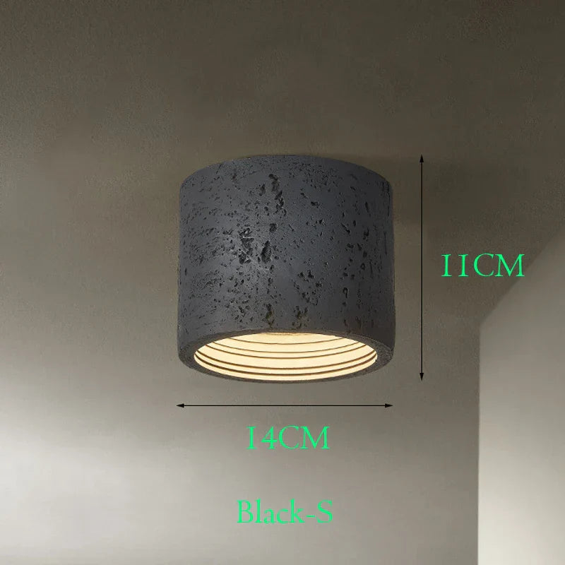 Suspension design minimaliste wabi-sabi en résine texturée