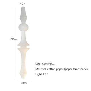Suspension japonaise LED en papier de riz Wabi Sabi
