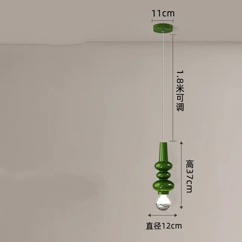 Suspension design moderne en verre coloré scandinave