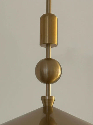 Suspension minimaliste design métal doré et blanc