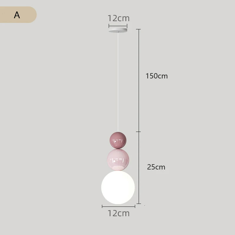 Suspension moderne minimaliste en métal cuivré