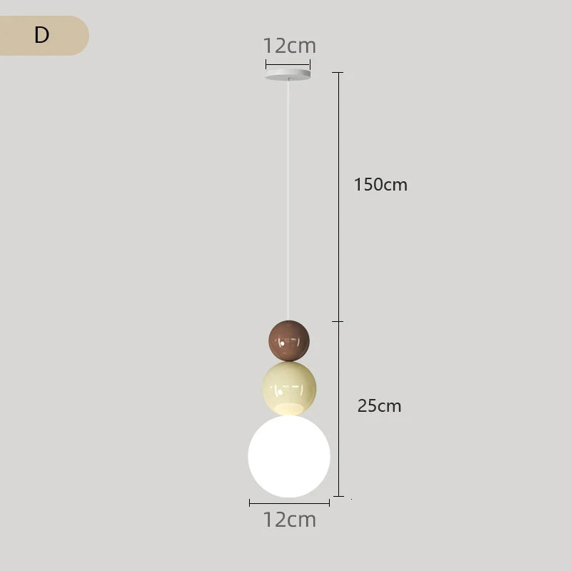 Suspension moderne minimaliste en métal cuivré