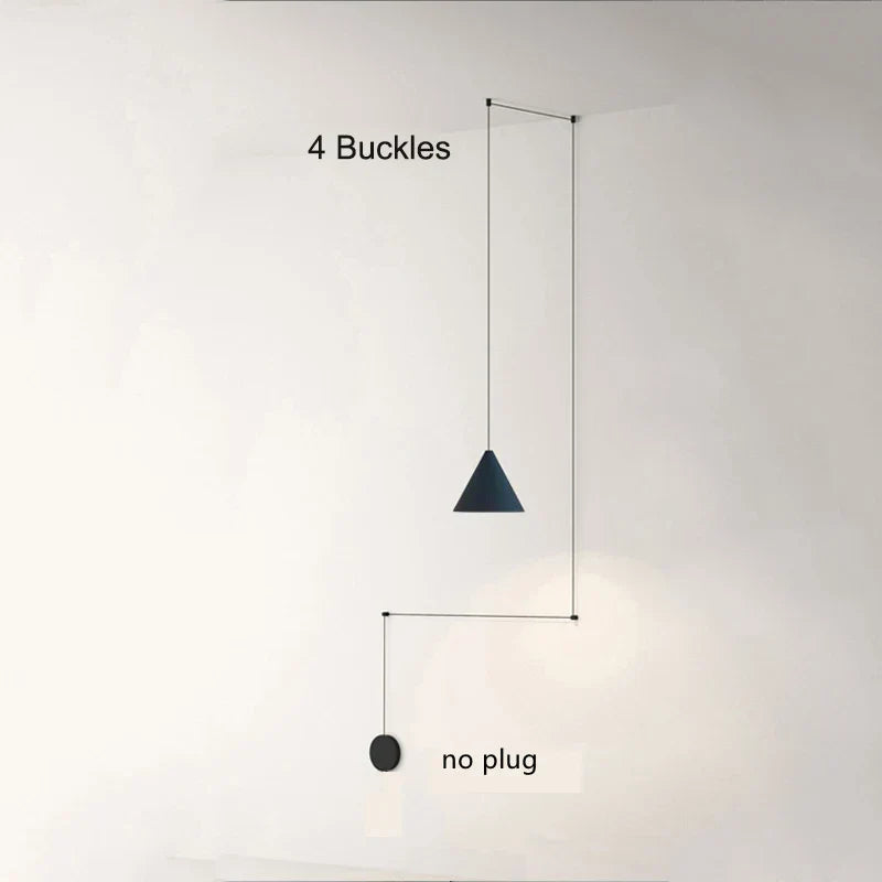 Suspension design moderne métal noir minimaliste