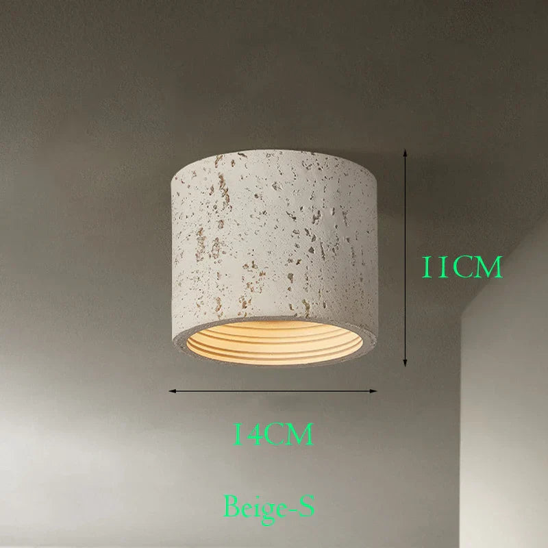 Suspension design minimaliste wabi-sabi en résine texturée