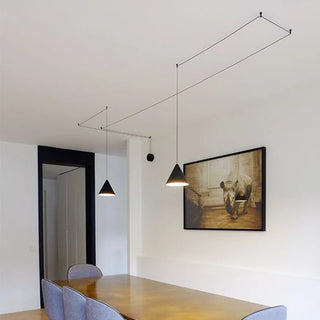 Suspension design moderne métal noir minimaliste