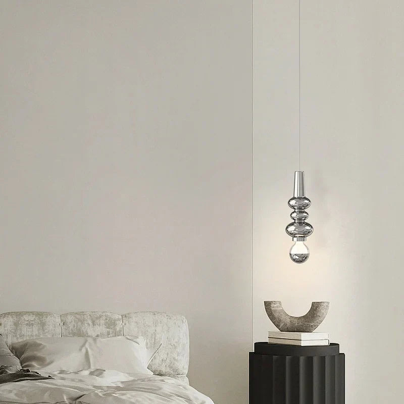 Suspension design moderne en verre coloré scandinave