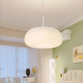 Suspension moderne verre blanc design nuage lumineux
