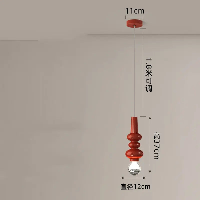 Suspension design moderne en verre coloré scandinave