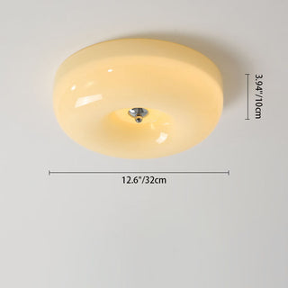 Plafonnier LED nordique en verre jaune moderne