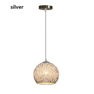 Suspension design moderne multicolore en aluminium texturé