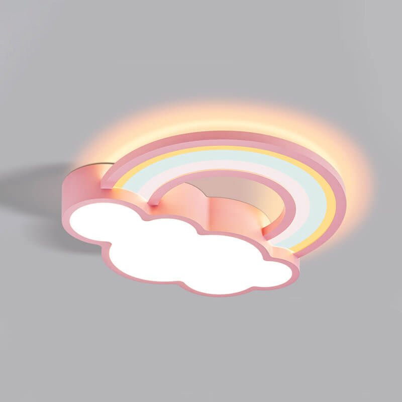 Plafonnier LED nuage arc-en-ciel design enfant moderne