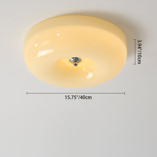 Plafonnier LED nordique en verre jaune moderne