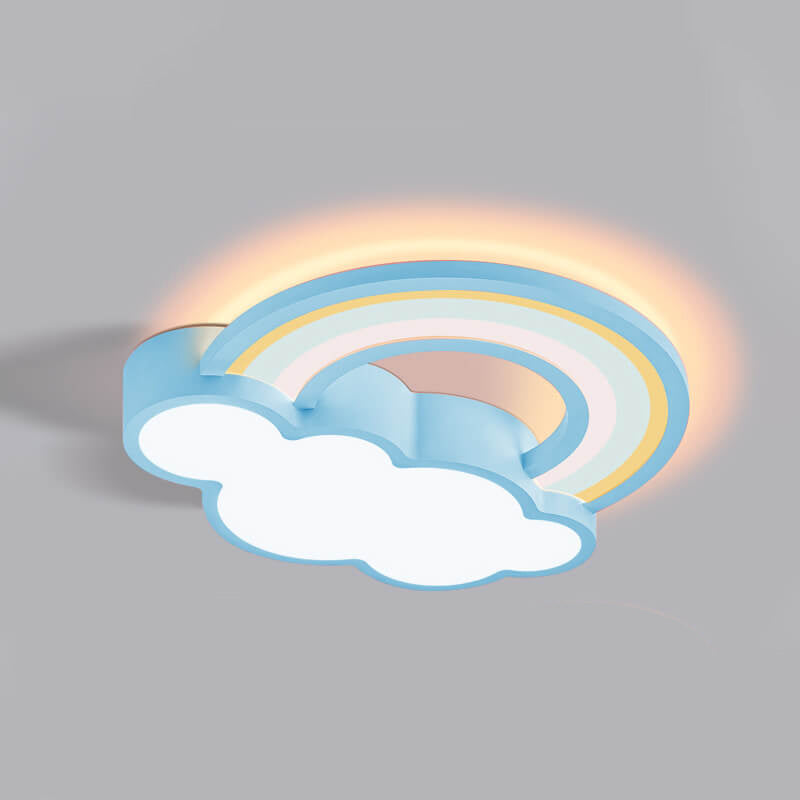 Plafonnier LED nuage arc-en-ciel design enfant moderne