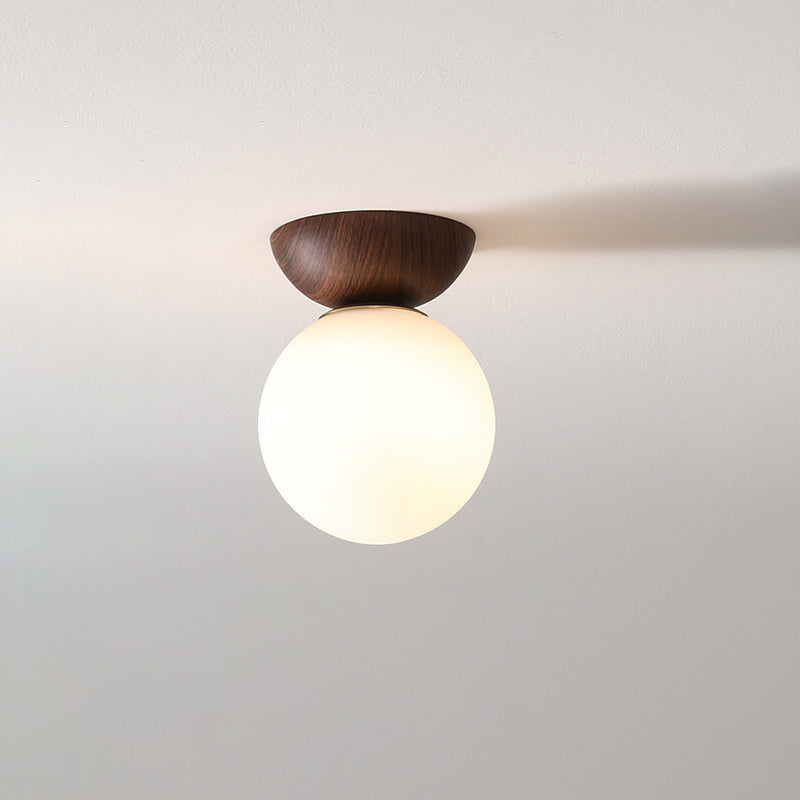 Plafonnier japonais moderne en bois et verre
