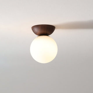 Plafonnier japonais moderne en bois et verre