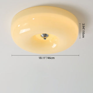 Plafonnier LED nordique en verre jaune moderne