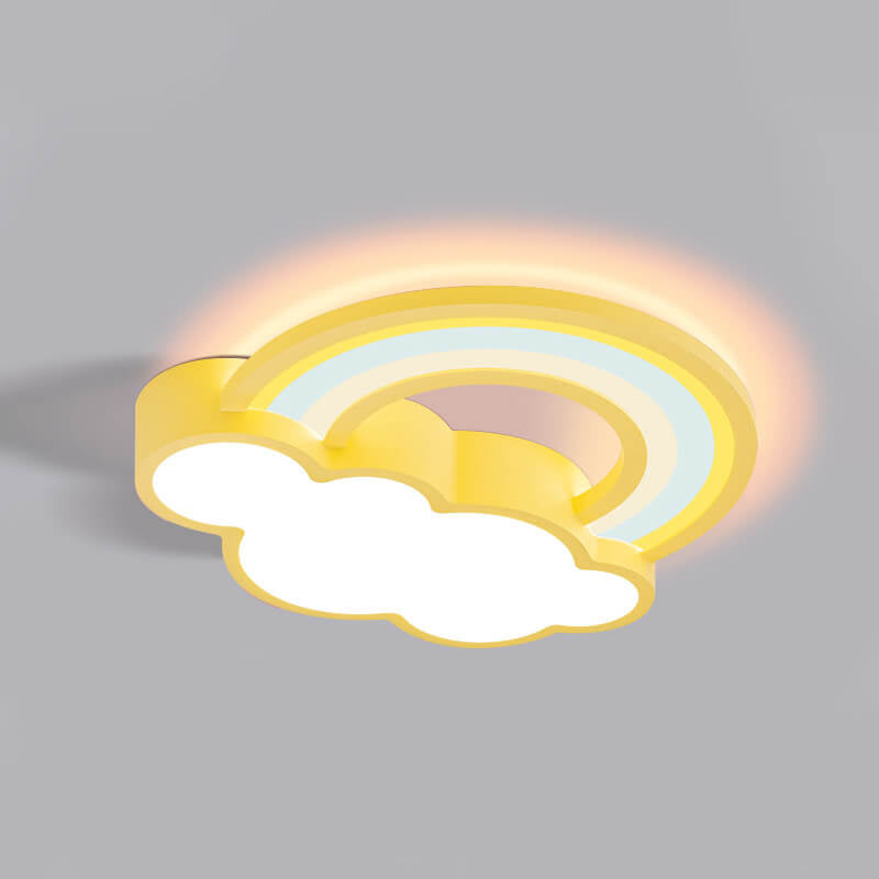 Plafonnier LED nuage arc-en-ciel design enfant moderne