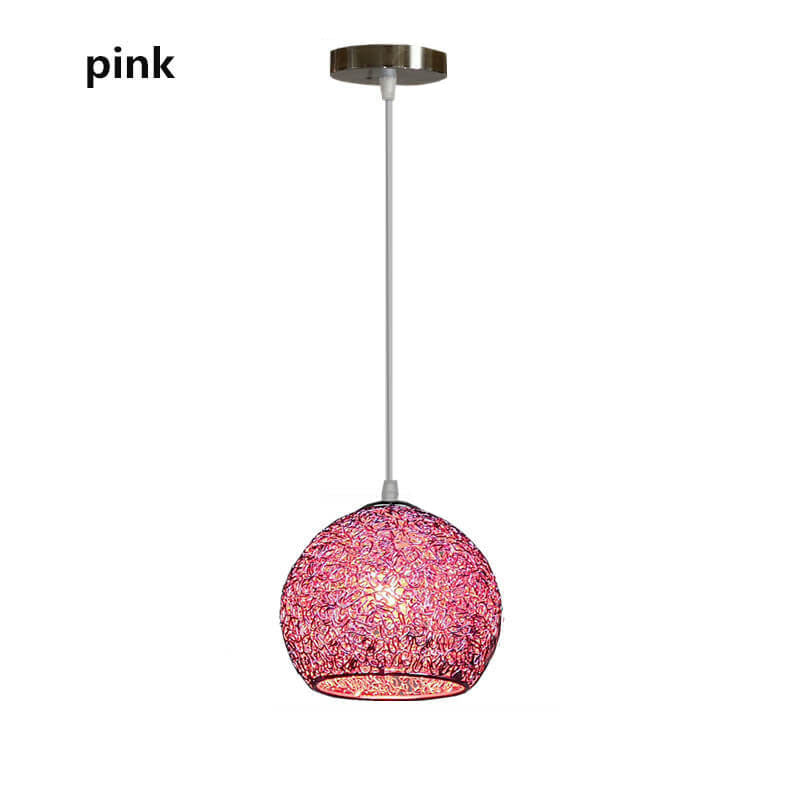 Suspension design moderne multicolore en aluminium texturé
