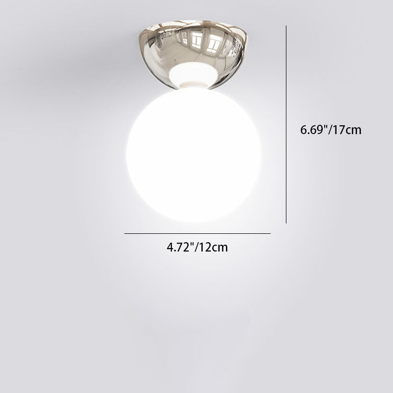 Suspension boule verre rouge design scandinave moderne