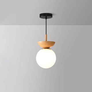 Plafonnier japonais moderne en bois et verre