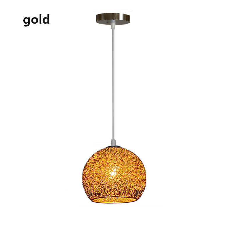 Suspension design moderne multicolore en aluminium texturé