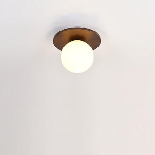 Plafonnier japonais en bois et verre design minimaliste