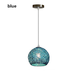 Suspension design moderne multicolore en aluminium texturé