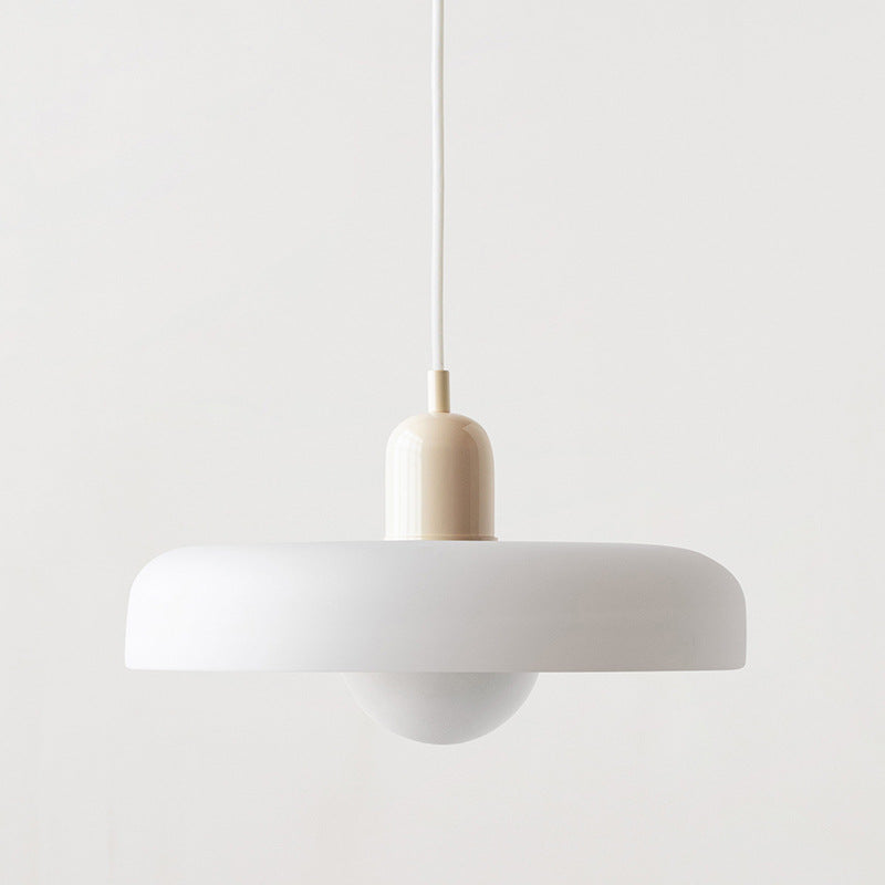 Suspension design moderne bicolore en verre coloré