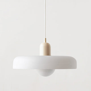 Suspension design moderne bicolore en verre coloré