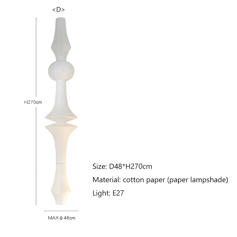Suspension japonaise LED en papier de riz Wabi Sabi