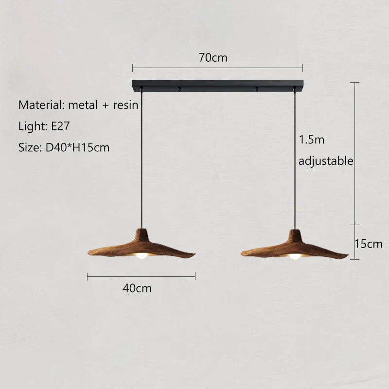 Suspension japonaise vintage en résine tressée