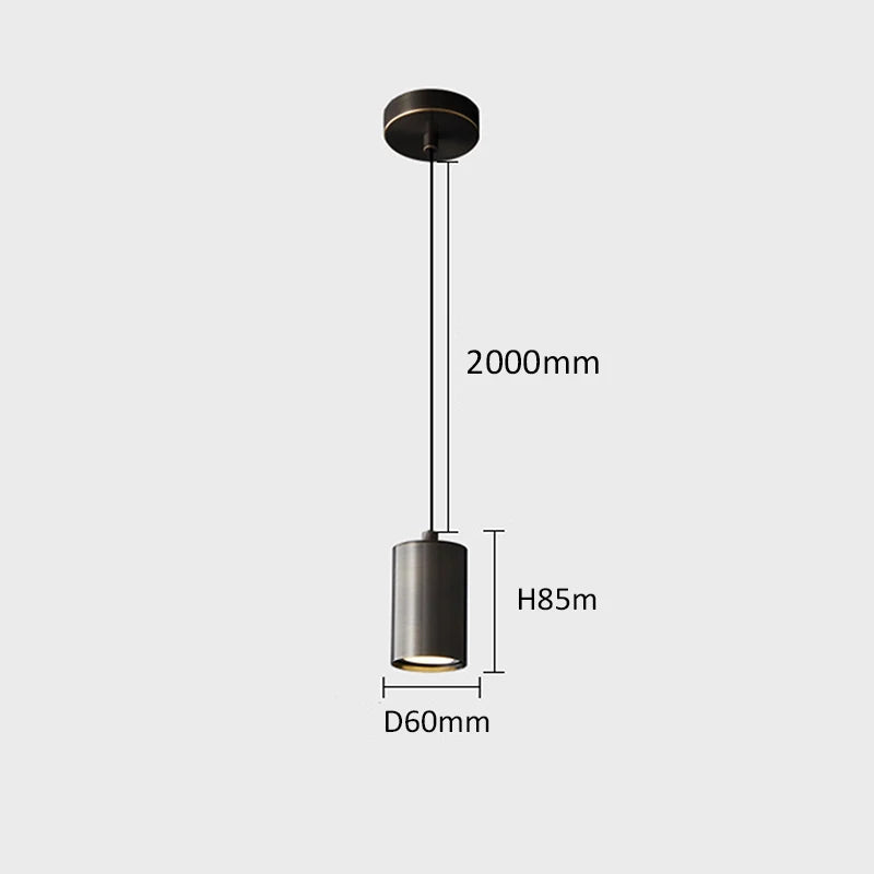 Suspension design minimaliste en métal doré