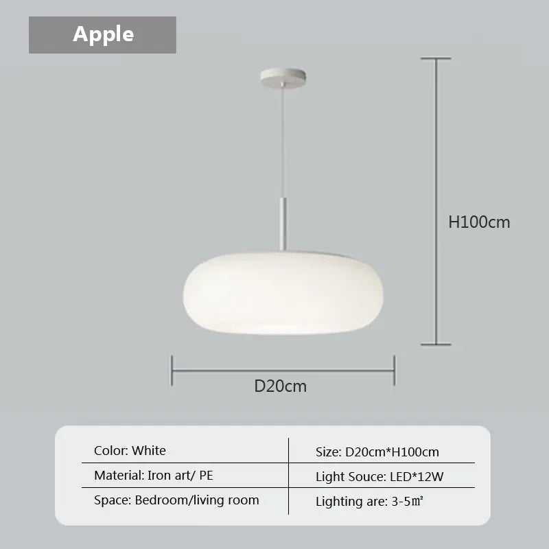 Suspension moderne verre blanc design nuage lumineux
