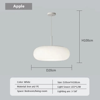 Suspension moderne verre blanc design nuage lumineux