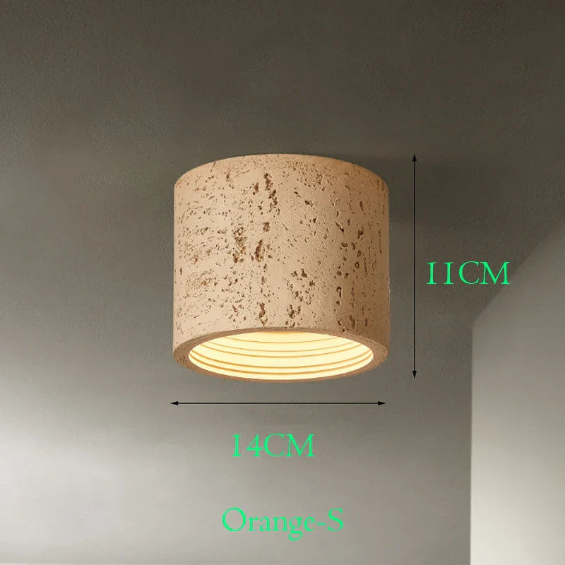 Suspension design minimaliste wabi-sabi en résine texturée