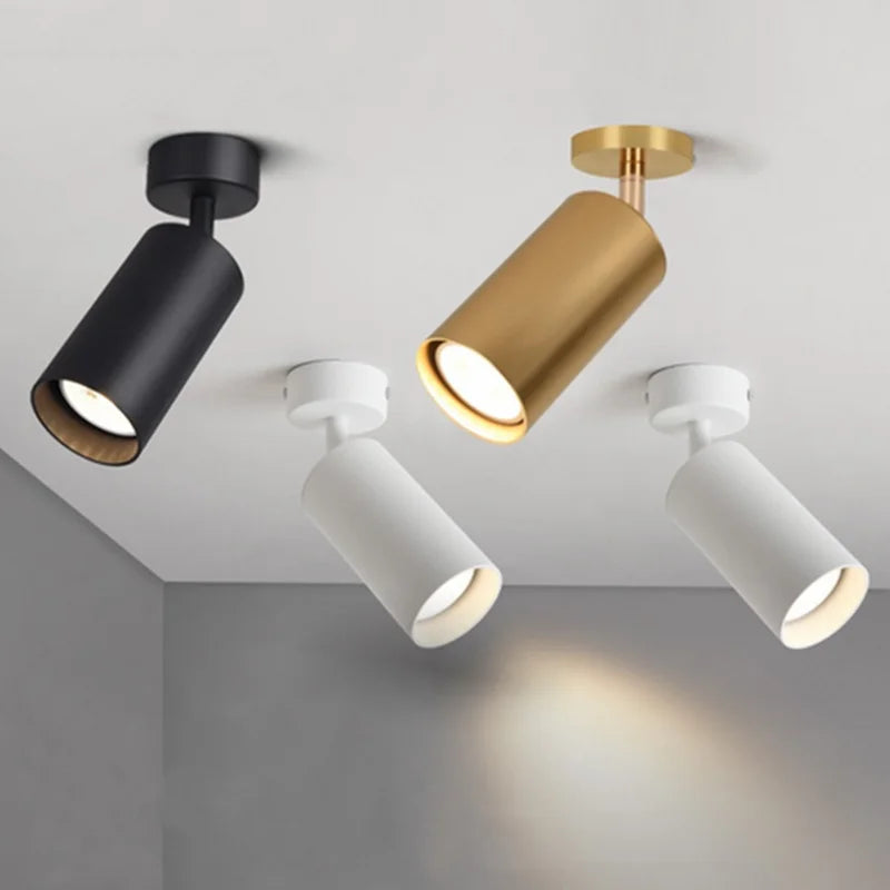 Spot LED design ajustable en métal trois finitions