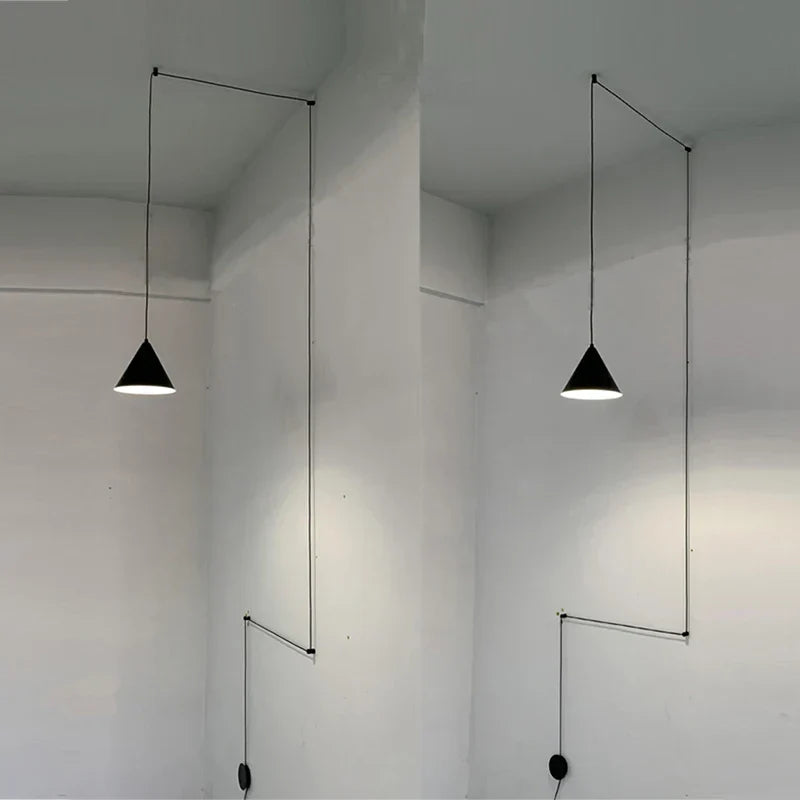 Suspension design moderne métal noir minimaliste