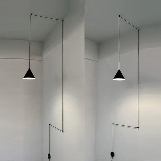 Suspension design moderne métal noir minimaliste