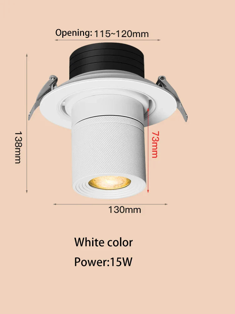 Spot LED encastrable design ajustable technologie COB